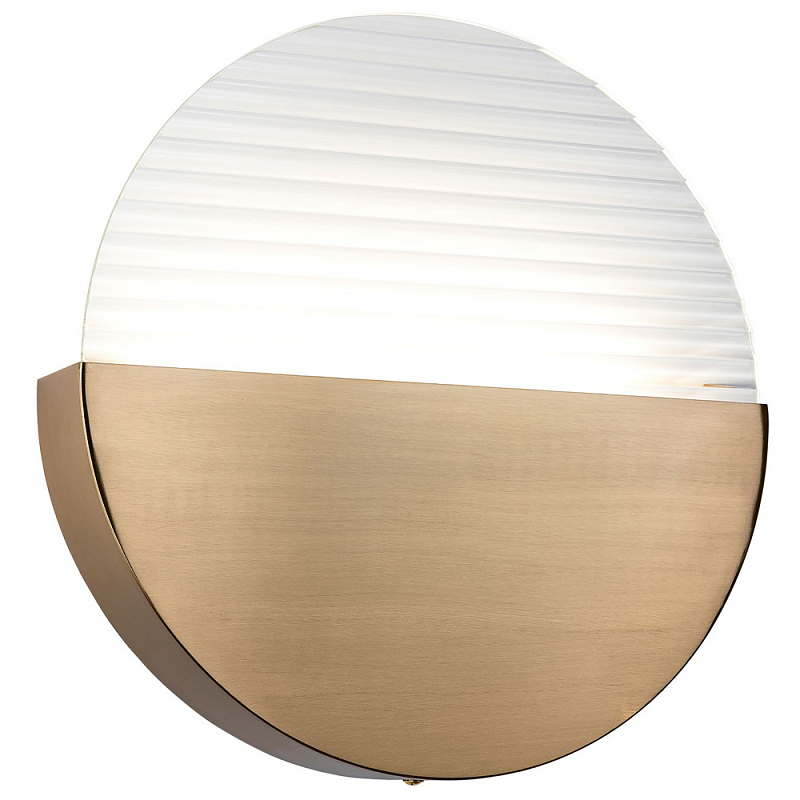 Бра в форме диска Leone Round Wall Lamp Brass Прозрачный Латунь Бра в форме диска Leone Round Wall Lamp Brass Прозрачный Латунь в Саратове | Loft Concept