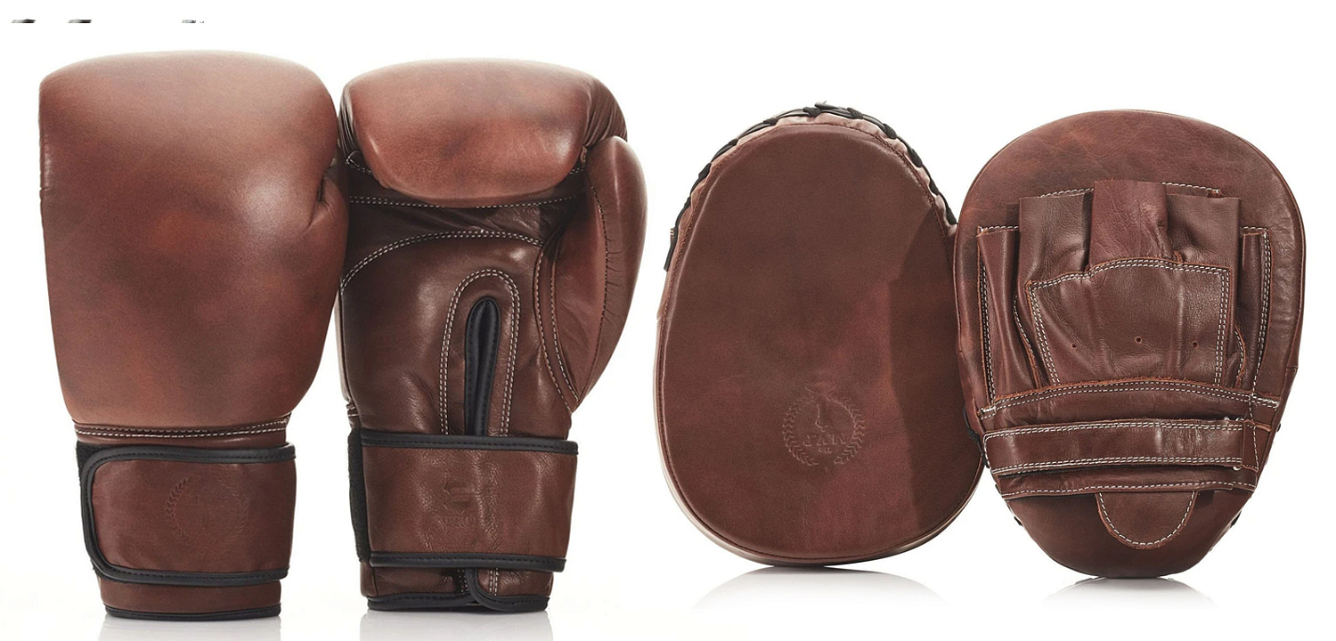 Винтажный набор перчаток для бокса и фитнеса LEATHER BOXING GLOVE СЕТ из 2-х Винтажный набор перчаток для бокса и фитнеса LEATHER BOXING GLOVE СЕТ из 2-х - Loft-Concept в Саратове