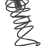 Подвесной светильник светодиодный из металла со спиральным декоративным элементом черный Metal Spiral варинант исполнения - 5 | Loft Concept в Саратове