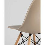 Пластиковый стул на ножках из массива бука Eames Beige варинант исполнения - 3 | Loft Concept в Саратове