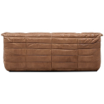 Дизайнерский кожаный диван коричневый без подлокотников Aveline Leather Sofa варинант исполнения - 4 | Loft Concept в Саратове