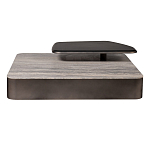 Столик журнальный квадратный  с полкой Sculptural Marble Accent с мрамором  варинант исполнения - 1 | Loft Concept в Саратове