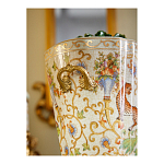 Кашпо с растительным и животным орнаментом на бронзовых ножках Turquoise Blooming Garden варинант исполнения - 7 | Loft Concept в Саратове