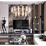 Люстра двухъярусная круглая с текстурными цилиндрическими плафонами Glimpse варинант исполнения - 10 | Loft Concept в Саратове