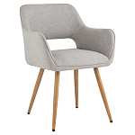 Стул в рогожке серого цвета NEASAN STOOL варинант исполнения - 1 | Loft Concept в Саратове