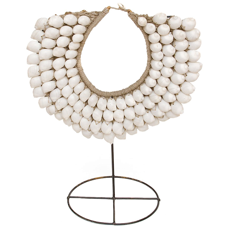 Этническое ожерелье из ракушек на подставке White Shells Necklace Белый Коричневый винтаж Этническое ожерелье из ракушек на подставке White Shells Necklace Белый Коричневый винтаж в Саратове | Loft Concept