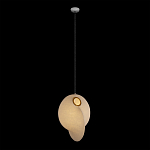 Подвесной светильник белый с фигурным тканевым плафоном White Whirlwinds варинант исполнения - 2 | Loft Concept в Саратове