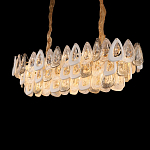 Люстра овальная с многослойными белыми и прозрачными подвесками Character Chandelier варинант исполнения - 5 | Loft Concept в Саратове