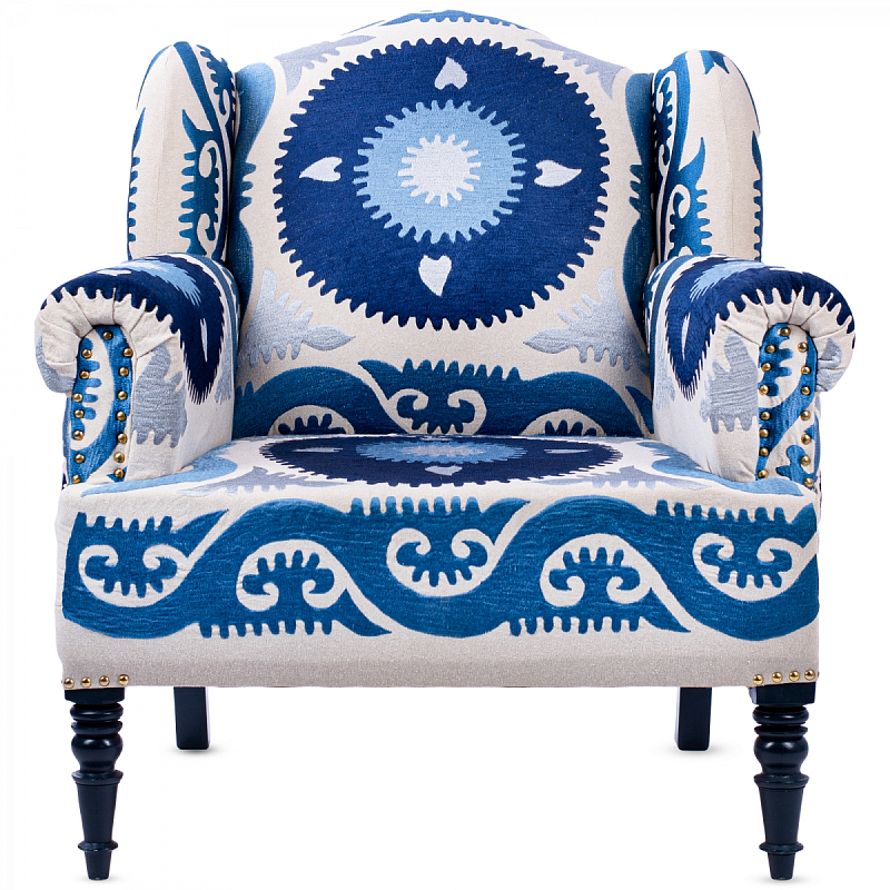 Кресло Accent Chairs Indigo Sun Темно-синий Кресло Accent Chairs Indigo Sun Темно-синий в Саратове | Loft Concept
