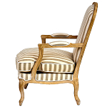 Кресло в полоску в стиле прованс Yvon French Seating Armchair варинант исполнения - 3 | Loft Concept в Саратове