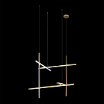 Люстра с 6-ю  пересекающимися цилиндрическими плафонами на тонких тросах Trumpet tube варинант исполнения - 7 | Loft Concept в Саратове