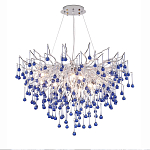 Люстра с синими стеклянными подвесками в форме капель FAIRYTREE Light варинант исполнения - 5 | Loft Concept в Саратове