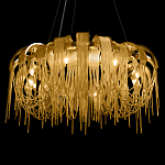 Люстра круглая подвесная с металлическими дугами и длинными цепочками 80 см Atlantis Chain варинант исполнения - 16 | Loft Concept в Саратове