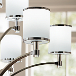 Люстра с белыми стеклянными плафонами в форме цилиндра Feiss варинант исполнения - 10 | Loft Concept в Саратове