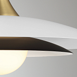 Подвесной светильник с плафоном в форме плоского купола и белой шарообразной лампой Eurofase варинант исполнения - 10 | Loft Concept в Саратове