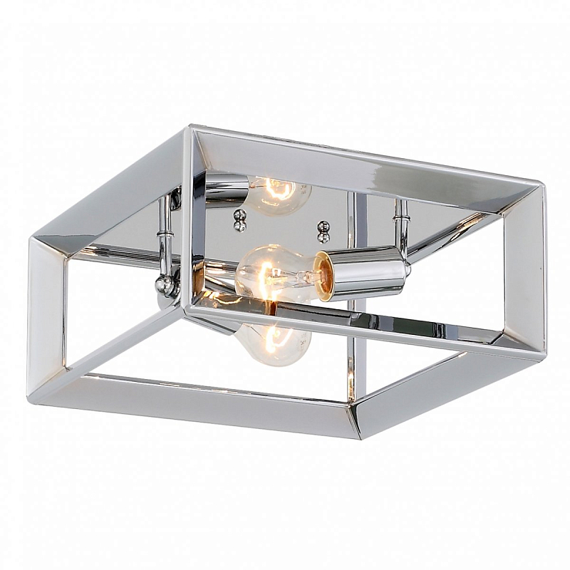 Потолочный светильник Rectangle Chrome ceiling lamp Хром в Саратове | Loft Concept 