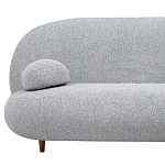 Двухместный диван с мягкой обивкой из ткани серый на деревянных ножках Michael Sofa Grey варинант исполнения - 4 | Loft Concept в Саратове