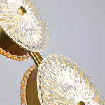  Подвесной светильник с плафонами из рельефного стекла Peony Glass Bronze Two варинант исполнения - 4 | Loft Concept в Саратове