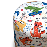 Пуф детский круглый с принтом Dinosaurs CHILDHOOD варинант исполнения - 2 | Loft Concept в Саратове