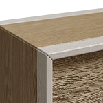 ТВ тумба 2 двери и 2 ящика с подсветкой на рельефном фасаде Warm Industrial варинант исполнения - 7 | Loft Concept в Саратове