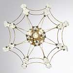 Люстра подвесная из металла с хрустальными подвесками прозрачного цвета Quasar 41 варинант исполнения - 4 | Loft Concept в Саратове