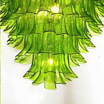 Люстра из семи ярусов зеленого стекла Independence варинант исполнения - 4 | Loft Concept в Саратове