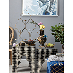 Блюдо черного цвета из фрафора на бронзовых ножках Eden Garden porcelain and bronze варинант исполнения - 6 | Loft Concept в Саратове