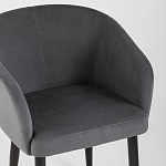 Мягкое кресло на металлических ножках Shaggy Dark Grey варинант исполнения - 5 | Loft Concept в Саратове