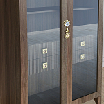 Дизайнерский шкаф витрина Elsa Dreams Walnut с 4-мя ящиками варинант исполнения - 4 | Loft Concept в Саратове