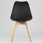 Стул с основой из пластика и мягким сиденьем Arvika Black варинант исполнения - 2 | Loft Concept в Саратове