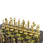 Шахматы Ренессанс из бронзы с доской из натурального камня Змеевик Decorative Thematic Chess варинант исполнения - 3 | Loft Concept в Саратове