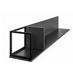 Полка навесная открытая цвета графит Strict Lines  варинант исполнения - 5 | Loft Concept в Саратове