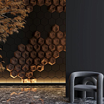 Гипсовая 3D панель с принтографией PM-41 варинант исполнения - 5 | Loft Concept в Саратове