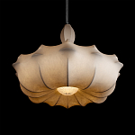 Подвесной светильник с белым фигурным абажуром и мягкими волнистыми краями Cloud Motion  варинант исполнения - 12 | Loft Concept в Саратове