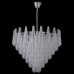 Люстра с подвесками из рифленного стекла в форме капель Textured Glass Chandelier варинант исполнения - 6 | Loft Concept в Саратове
