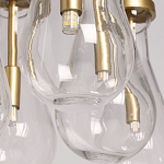 Люстра с 7-ю прозрачными плафонами из стекла в форме капли Lucid Rain  варинант исполнения - 10 | Loft Concept в Саратове