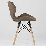 Стул с коричневым сиденьем из экокожи JEROEN варинант исполнения - 2 | Loft Concept в Саратове