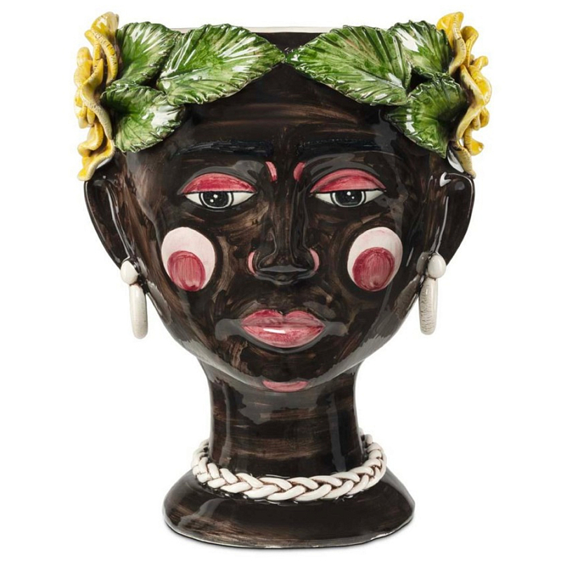 Ваза Vase Selva Unique Piece Коричневый Зеленый Желтый Ваза Vase Selva Unique Piece Коричневый Зеленый Желтый в Саратове | Loft Concept