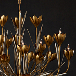 Люстра золотого цвета в виде цветков крокуса Hanging Flowers варинант исполнения - 2 | Loft Concept в Саратове