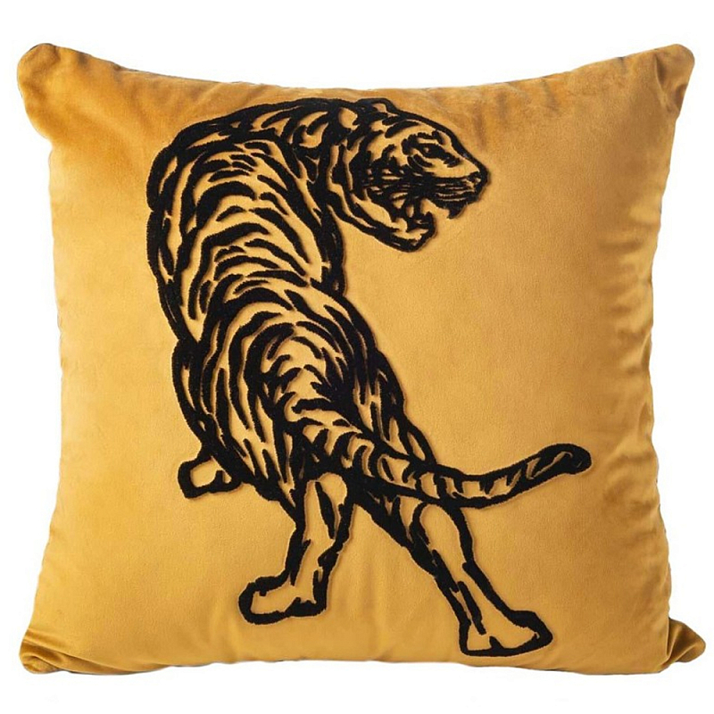 Подушка Pillow Fera Right Черный Золотой в Саратове | Loft Concept 