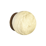 Настенно-потолочный светильник с плафоном в форме шара из алебастра Cryptocrystalline Stone варинант исполнения - 1 | Loft Concept в Саратове