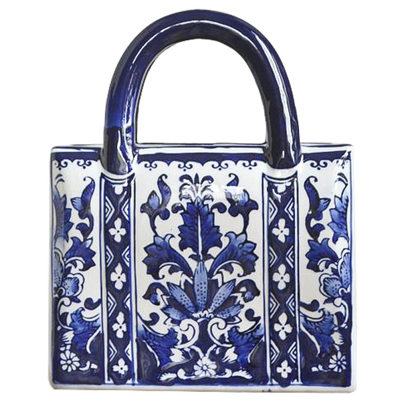 Ваза Ceramic Bag ornament Темно-синий в Саратове | Loft Concept 