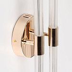 Бра с круглым основанием золотого цвета и двумя вертикальными плафонами Hex Scaffold варинант исполнения - 4 | Loft Concept в Саратове