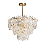 Люстра многоярусная с объемными прозрачными цветами Hanging Flowers варинант исполнения - 2 | Loft Concept в Саратове