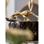 Шкатулка черного цвета с крышкой с фигуркой льва Eden Garden варинант исполнения - 7 | Loft Concept в Саратове