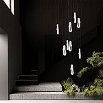 Подвесной светильник белого цвета с изогнутым плафоном Flow Loop варинант исполнения - 7 | Loft Concept в Саратове