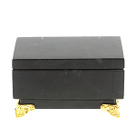 Шкатулка из натурального камня змеевик чёрного цвета Stone Casket варинант исполнения - 3 | Loft Concept в Саратове