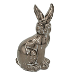 Статуэтка заяц из текстурированной терракоты и покрытый глянцевой краской под бронзу Rabbit Charm  варинант исполнения - 4 | Loft Concept в Саратове