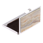 Визитница карманная металлическая с накладкой из натурального камня Агат Stone Business Card Holders  варинант исполнения - 3 | Loft Concept в Саратове