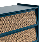 Комод с 3-мя ящиками из ротанга Blais Deep Blue Wicker Furniture варинант исполнения - 5 | Loft Concept в Саратове